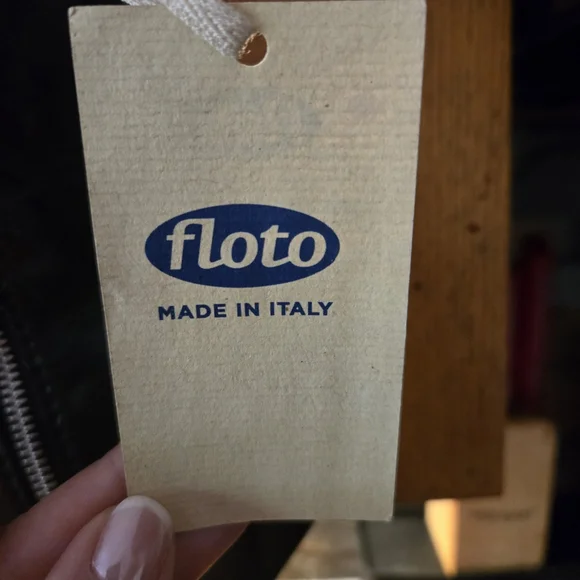 Floto Black Leather Tavoli Style NWT - Picture 9 of 11